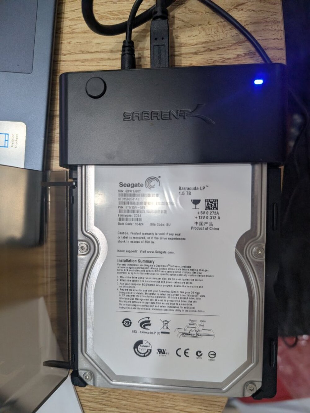 Seagate BARRACUDA ST31500541AS J604 1.5TB 5900 RPM 3Gbps 3.5" SATA R2112R-8